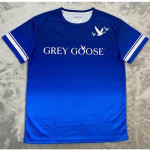 Grey Goose Performance Drinking Jersey Mens XL Blue Gradient Casual Streetwear